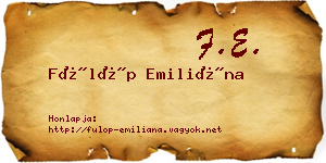 Fülöp Emiliána névjegykártya